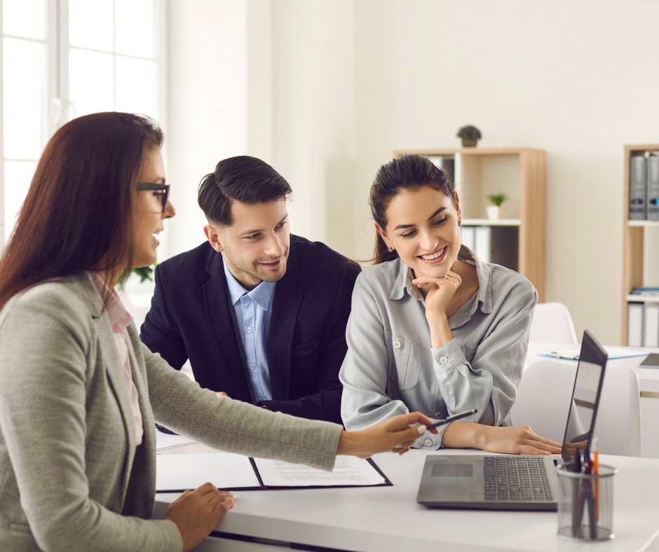 Embarking on a Journey: A Happy Couple's Meeting with an Agent